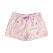 Girls' Beach Cruiser Short in Pink Frosting Lemon Stripe