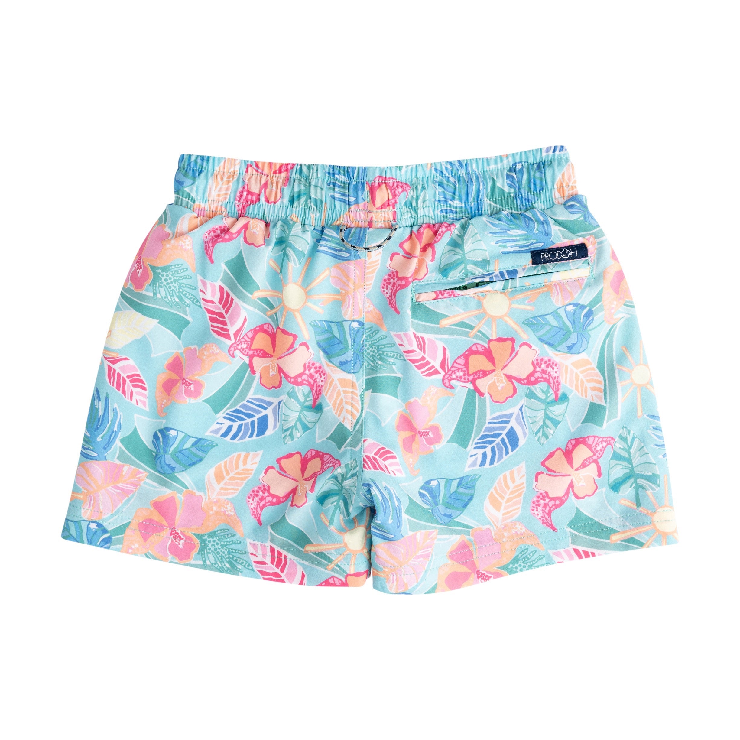 Boys' Boogie Board Swim Trunks in Tropical Floral Print 