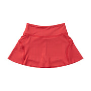 girls red tennis athletic skort with compression shorts