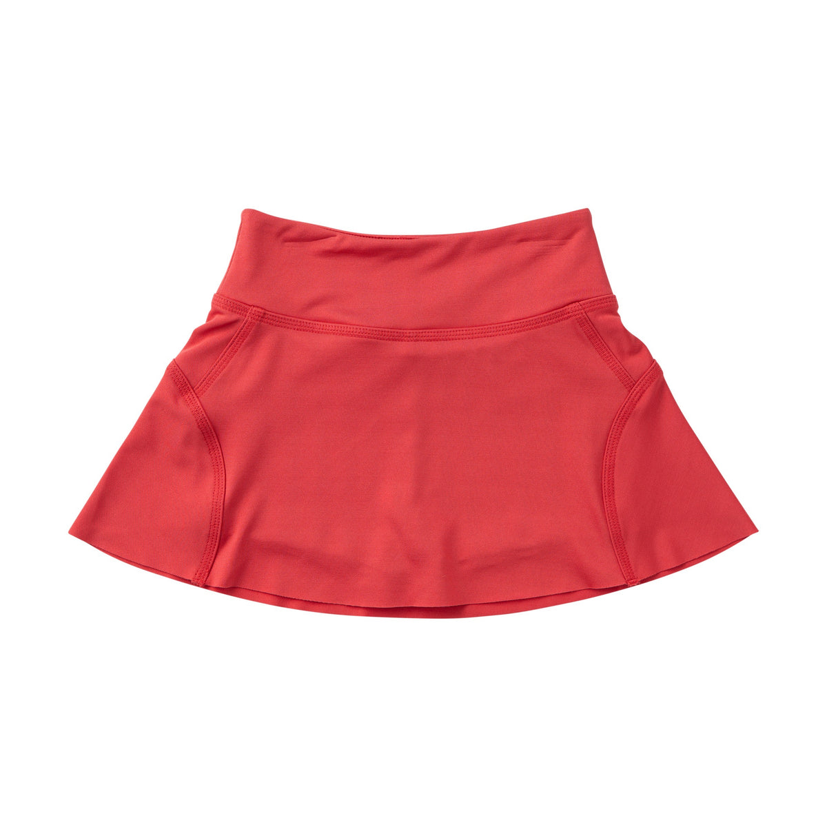 girls red tennis athletic skort with compression shorts