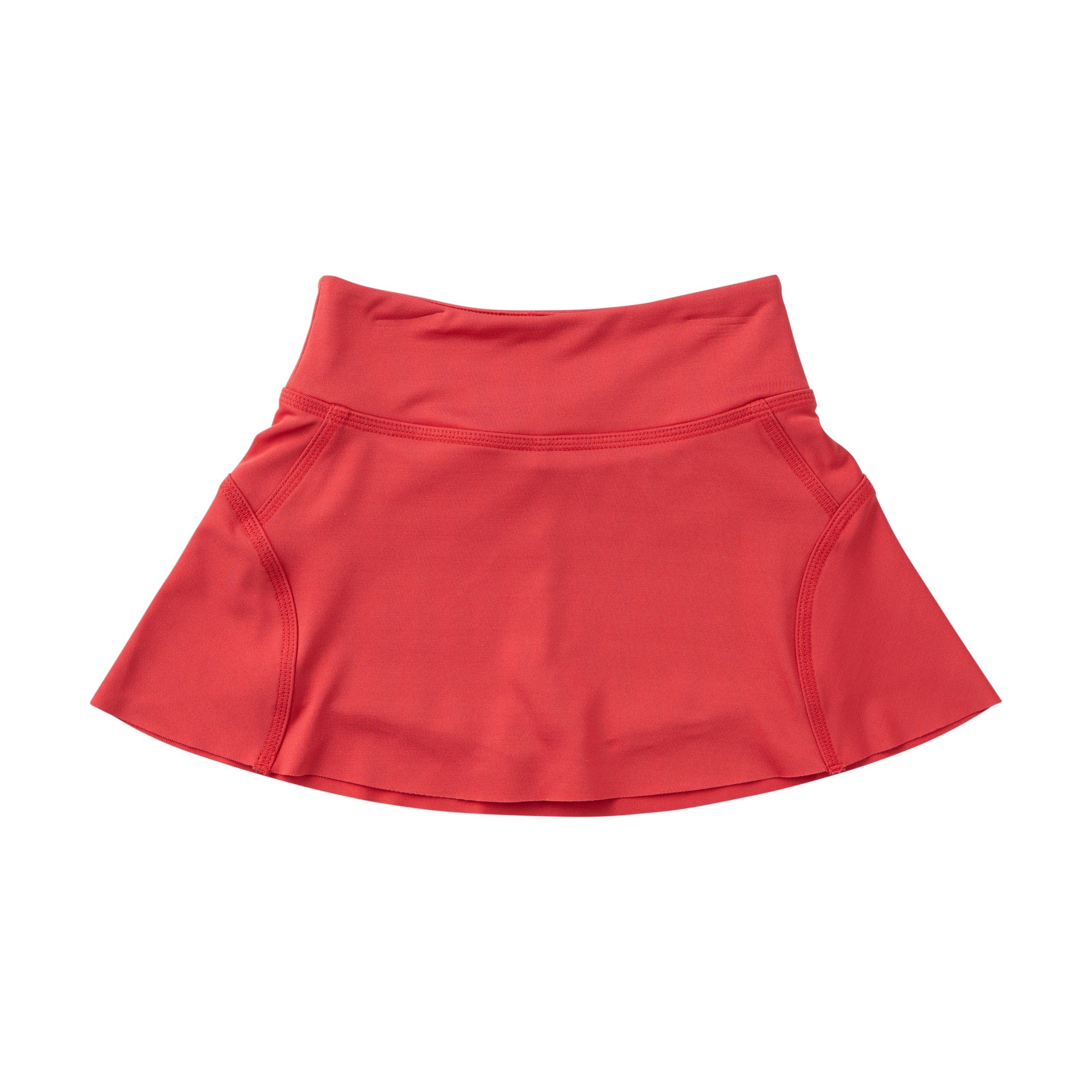 girls red tennis athletic skort with compression shorts