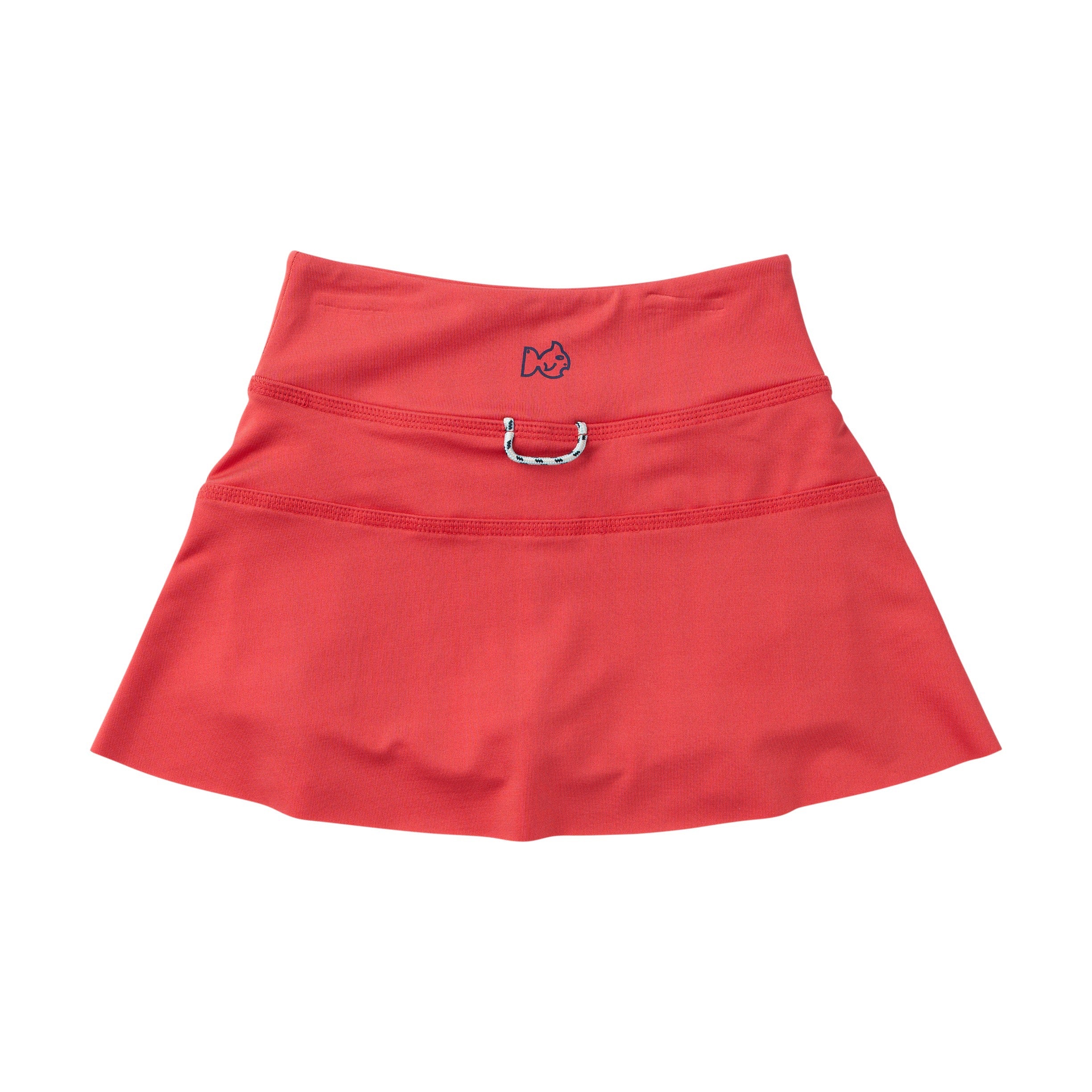 girls red skort with prodoh logo and get back loop