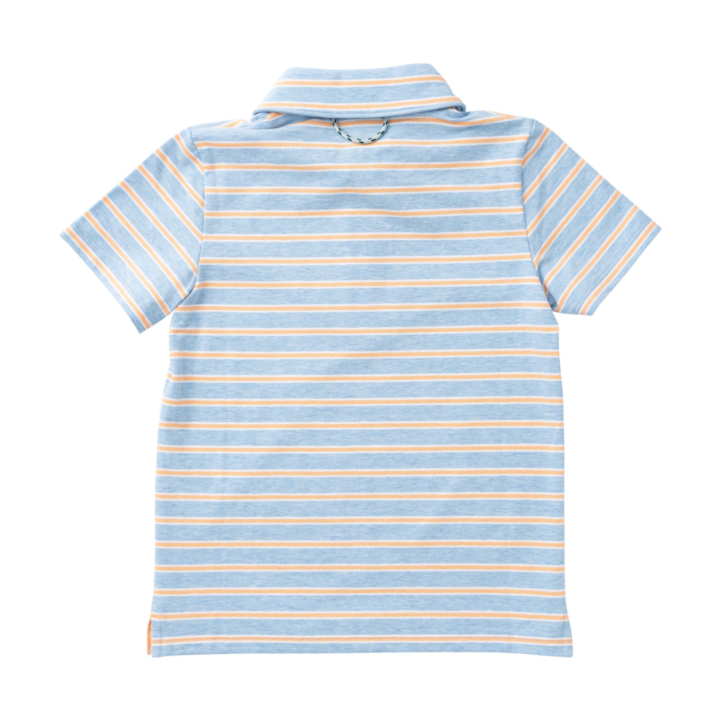 Boys' Short Sleeve Too Cool for School Polo in Windsurfer Orange Stripe