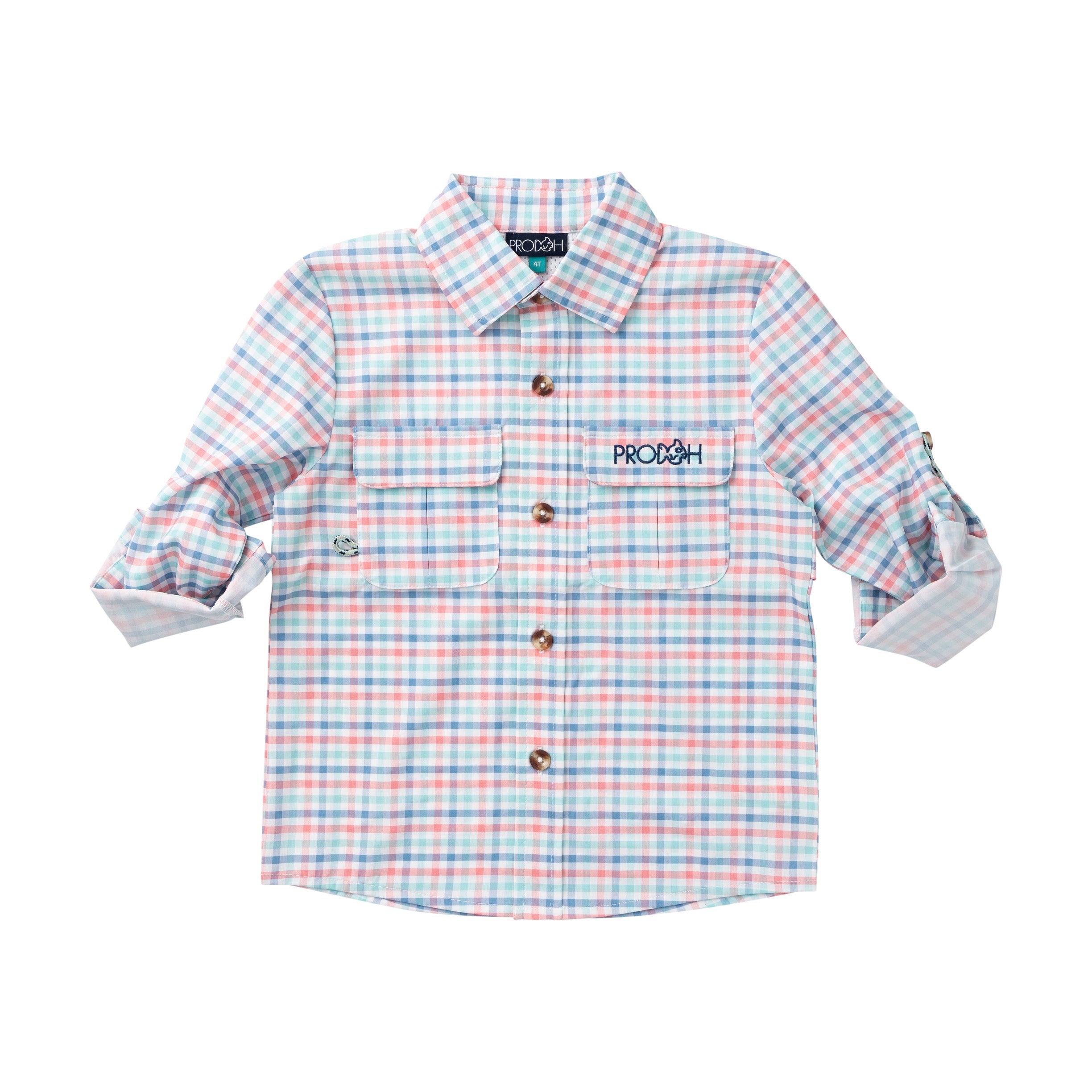 Boys' Long Sleeve Founders Kids Fishing Shirt Strawberry Ice Tide Point Plaid