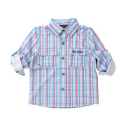 Boys' Long Sleeve Founders Kids Fishing Shirt Patriotic Plaid