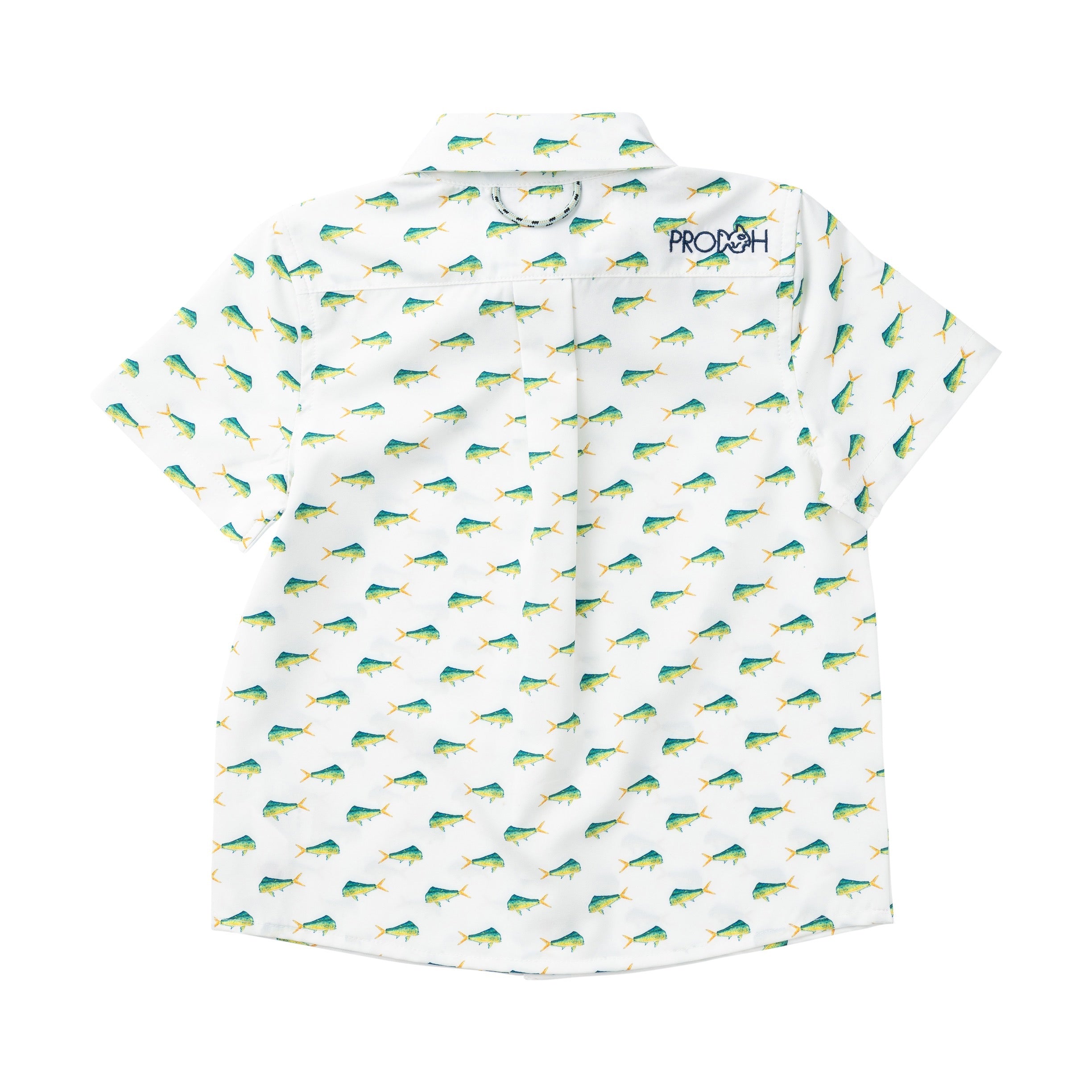  Boys' Short Sleeve Button Down Shirt in Mahi Mahi Print 
