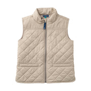 kids pro quilted vest in khaki