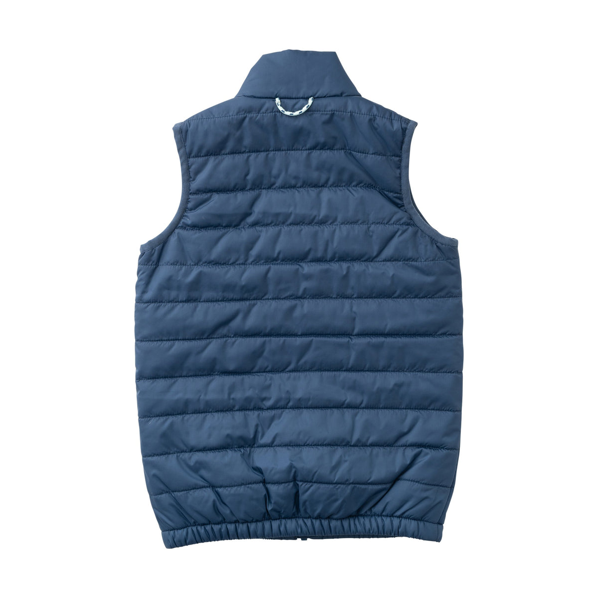 lightweight puffer vest in dark blue