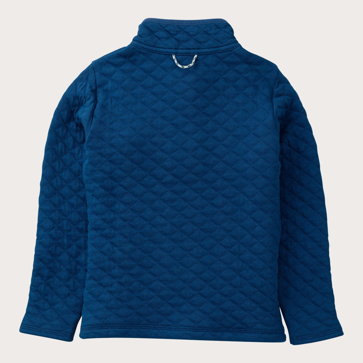 Kids' Quilted Zip Pullover in Navy Peony
