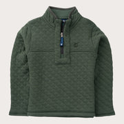 Kids' Quilted Zip Pullover in Camping Green