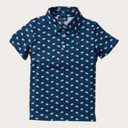 Boys' Short Sleeve Pro Performance Polo Shirt in Football Print