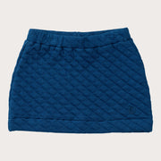 Girls' Quilted Skirt in Navy Peony