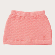 Girls' Quilted Skirt in Geranium Pink