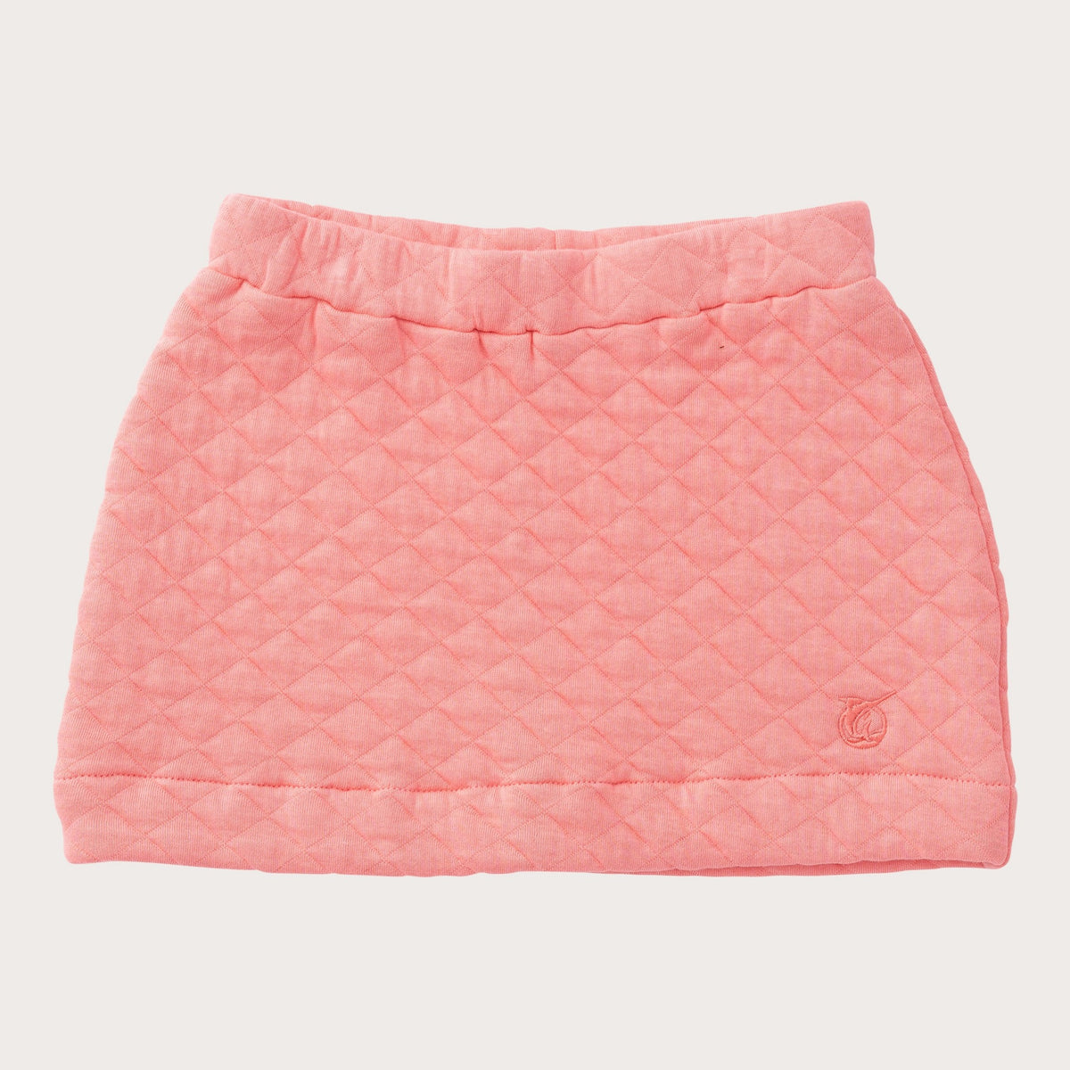 Girls' Quilted Skirt in Geranium Pink