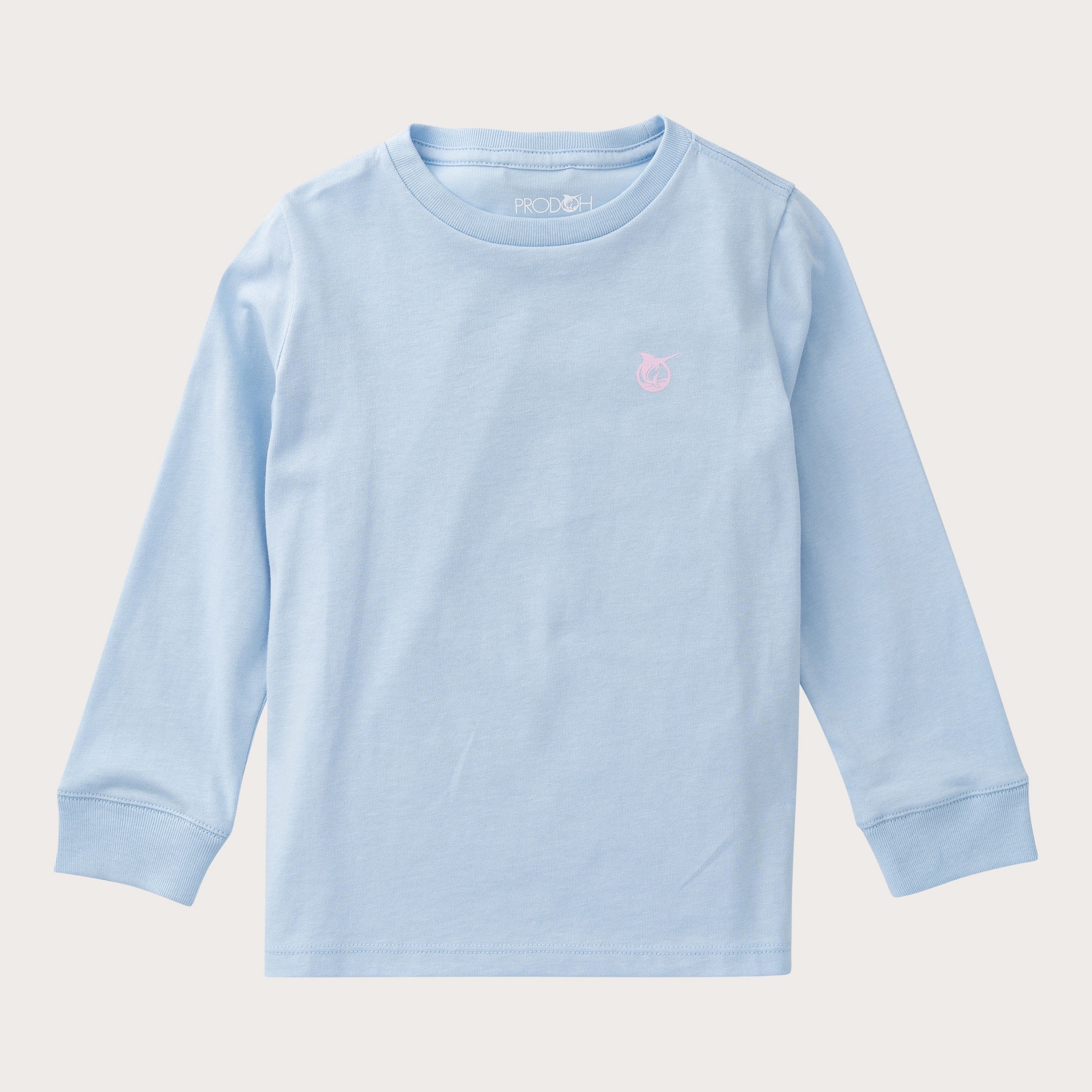 Girls' Long Sleeve Cotton T-shirt in Cashmere Blue Cowgirl Icons