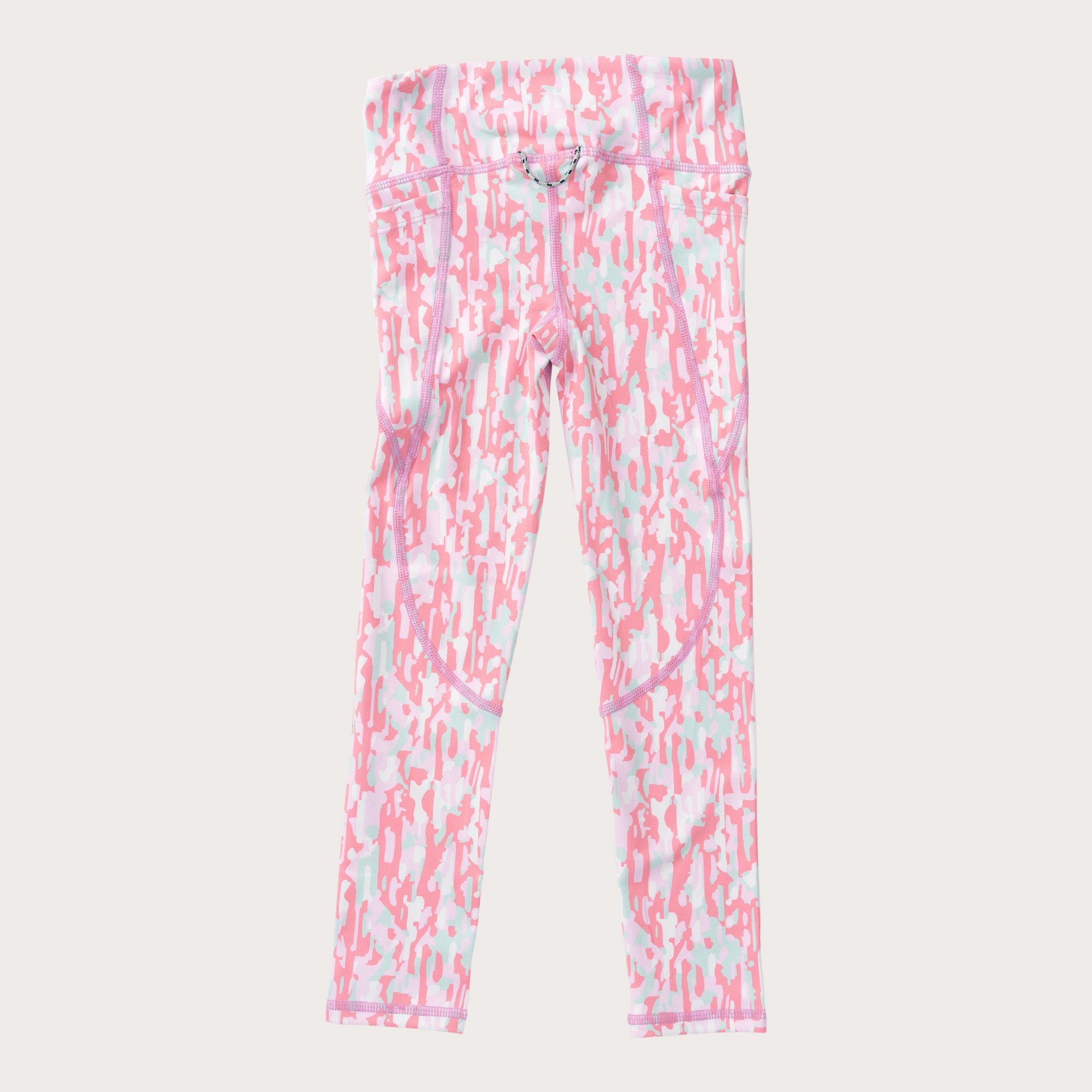 Girls' Athletic Legging in Geranium Pink Camo