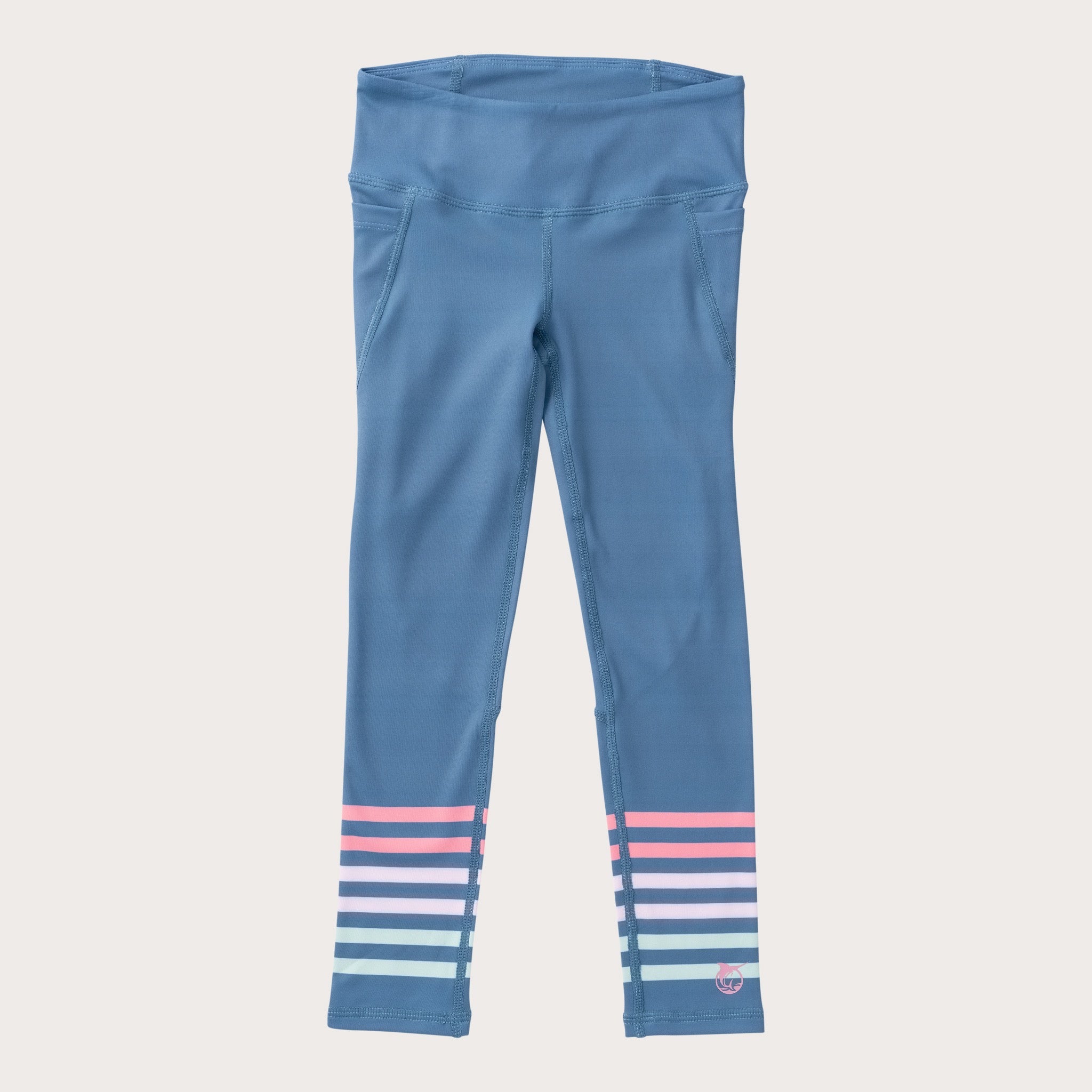 Girls' Athletic Legging in Blue Horizon