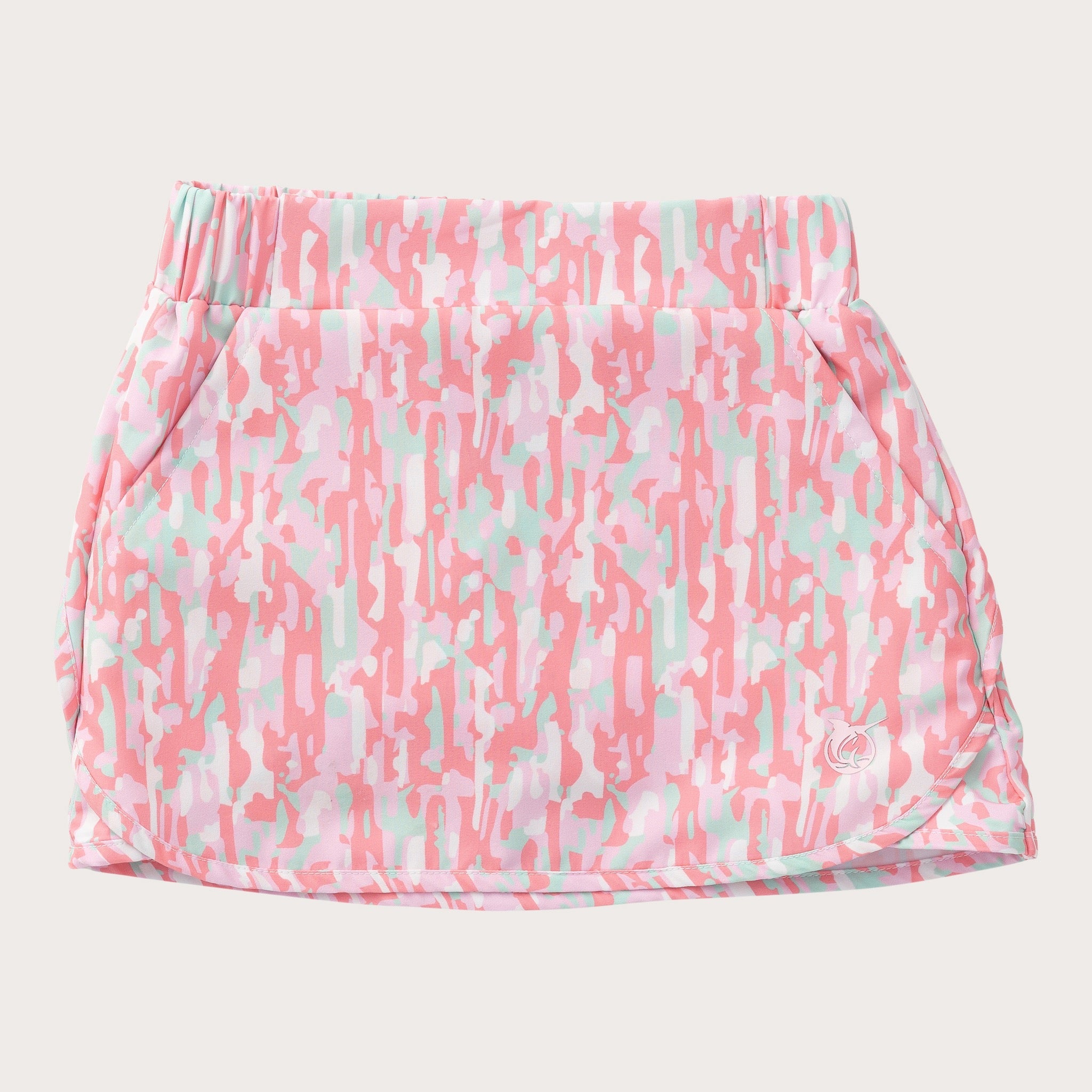 Girls' Carolina Catch Skort in Geranium Pink Camo