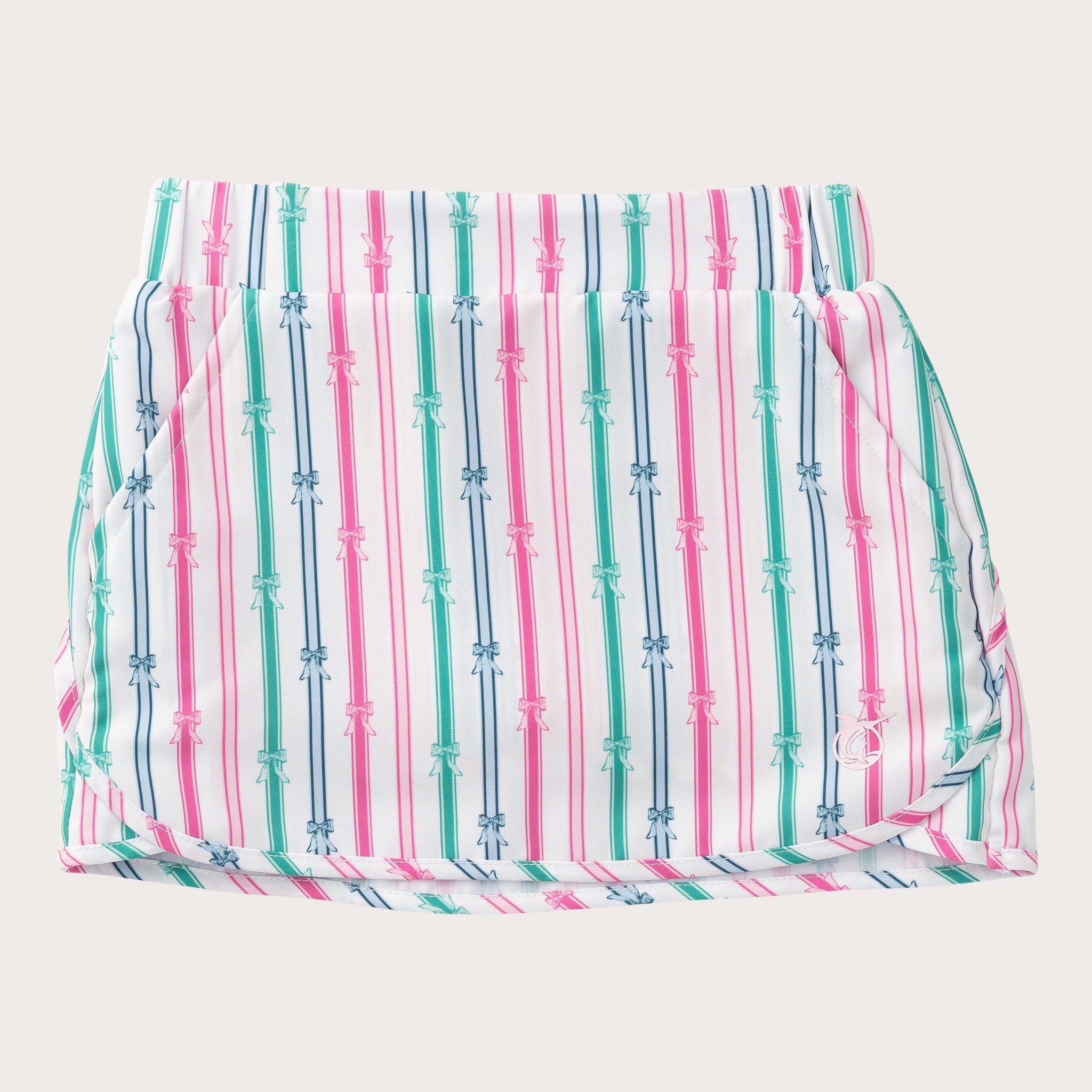 Girls' Carolina Catch Skort in Bow Stripe