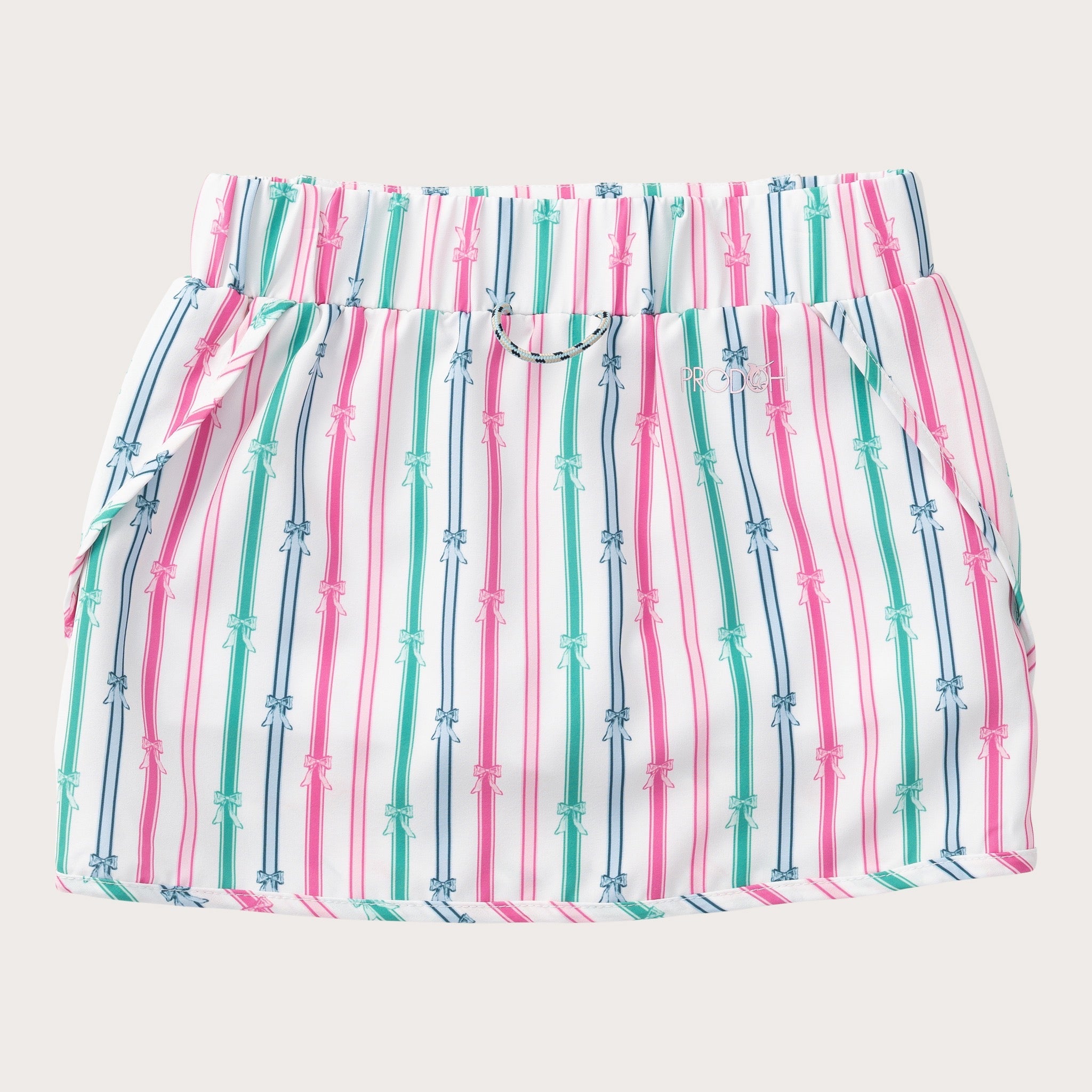 Girls' Carolina Catch Skort in Bow Stripe