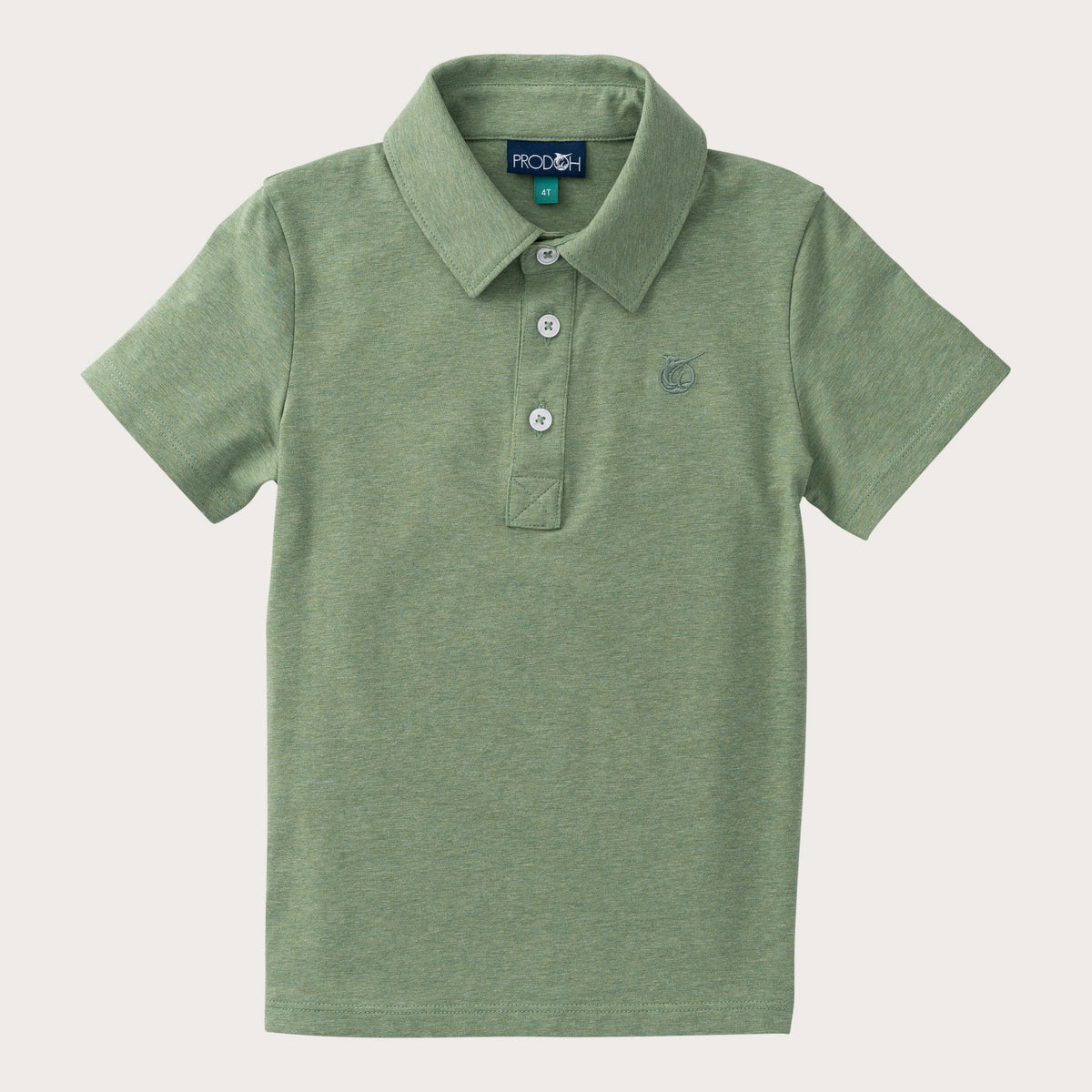 Boys' Short Sleeve Cotton Polo in Hedge Green
