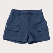 Boys' Inshore Performance Fishing Short in Navy Blue Peony