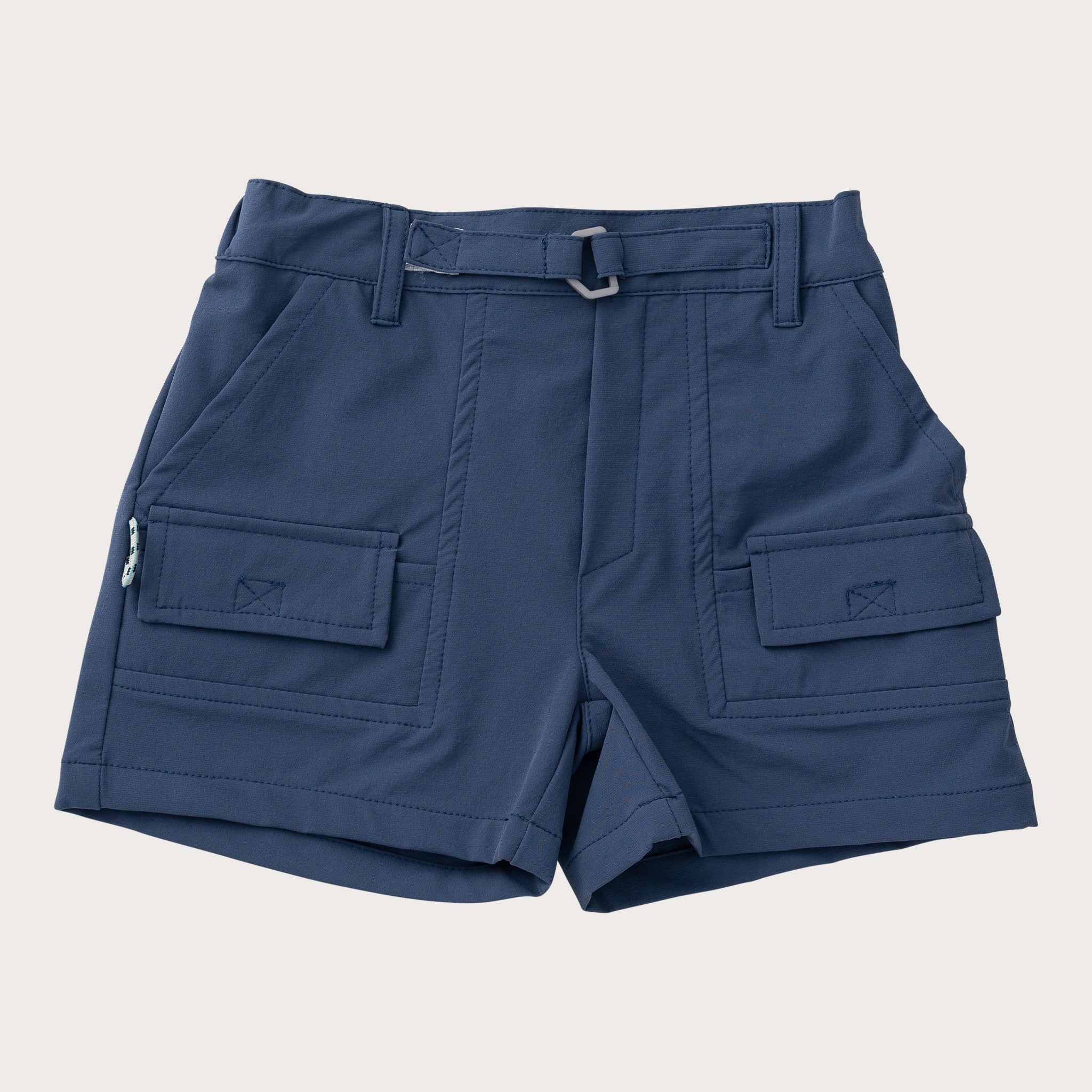Boys' Inshore Performance Fishing Short in Navy Blue Peony