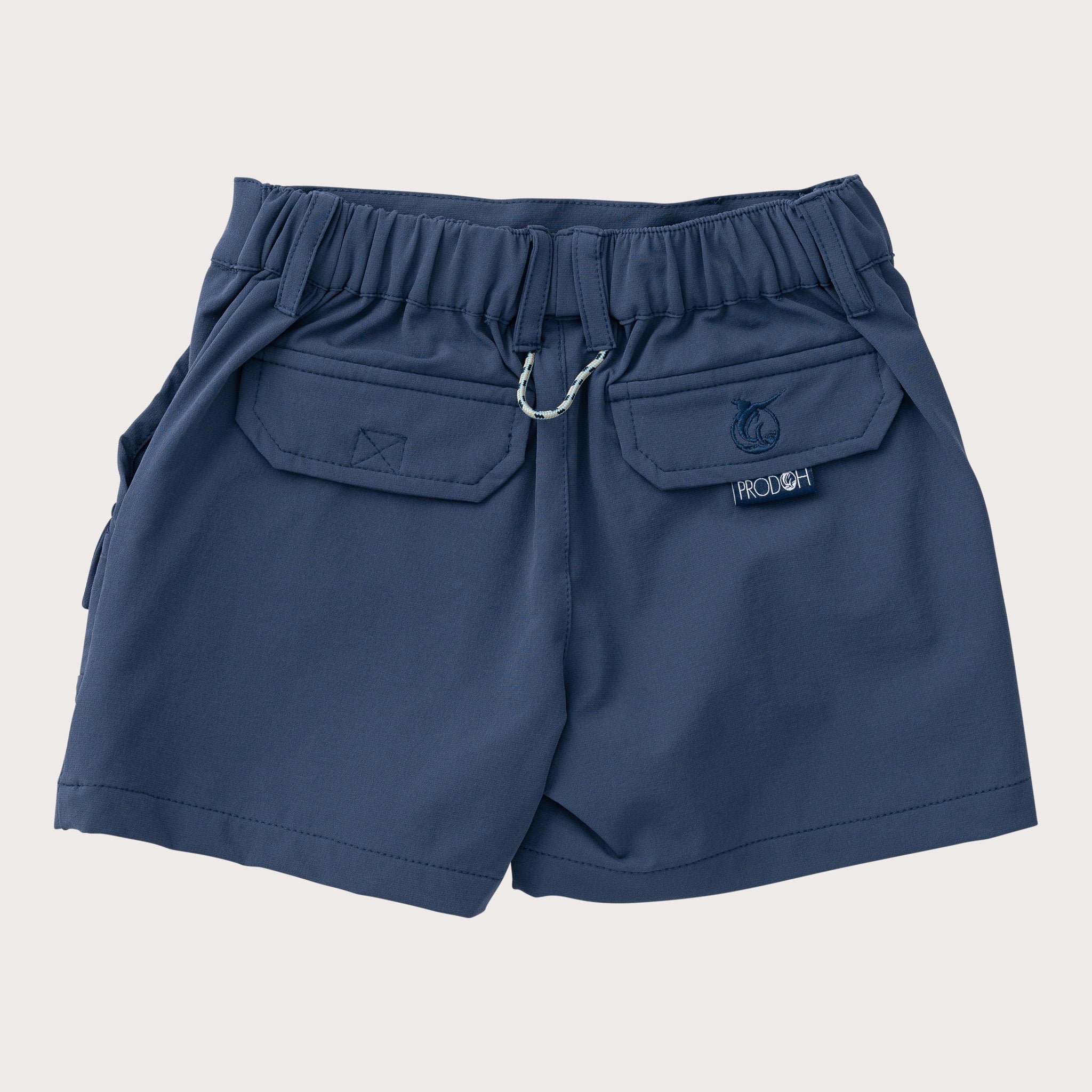 Boys' Inshore Performance Fishing Short in Navy Blue Peony