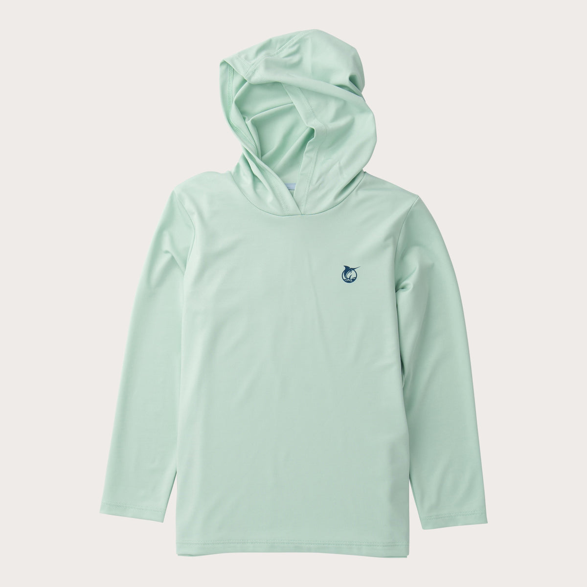 Girls' Pro Performance Hoodie T-shirt in Mist Green with Oyster Wreath