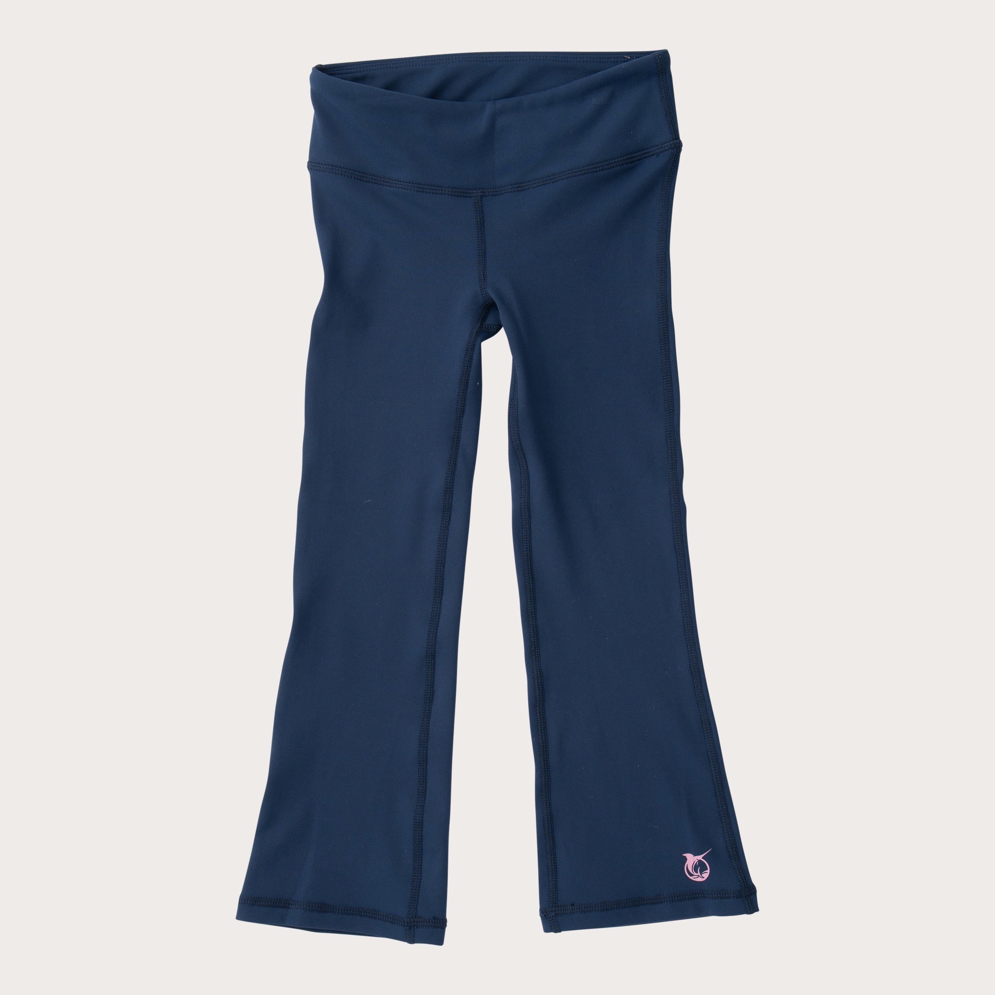 Girls' Athletic Flare Legging in Navy Peony