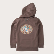 Boys' Spinnerbait Hooded Sweatshirt in Coffee Quartz with Duck Camo