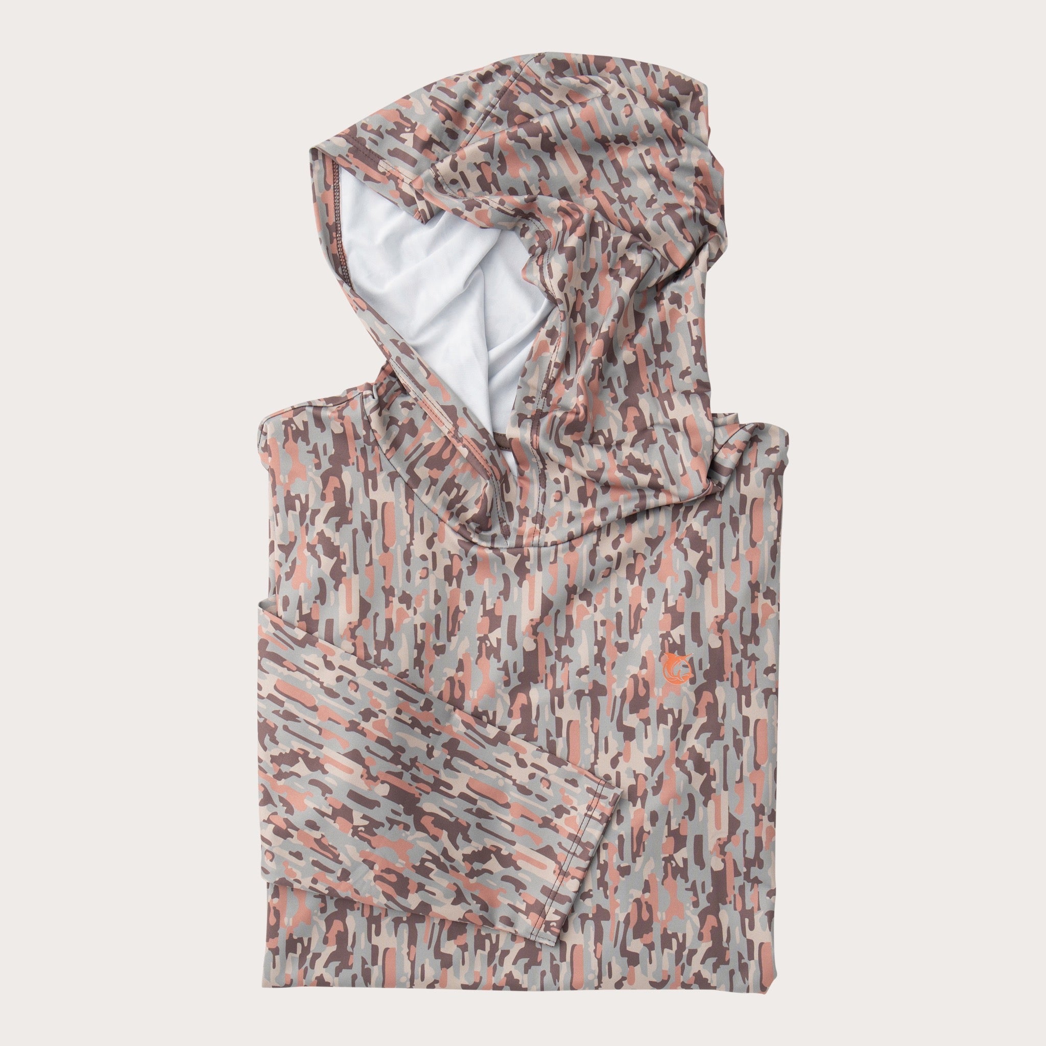 Mens' Pro Performance Hoodie T-shirt in Neutral Stay in the Lines Camo