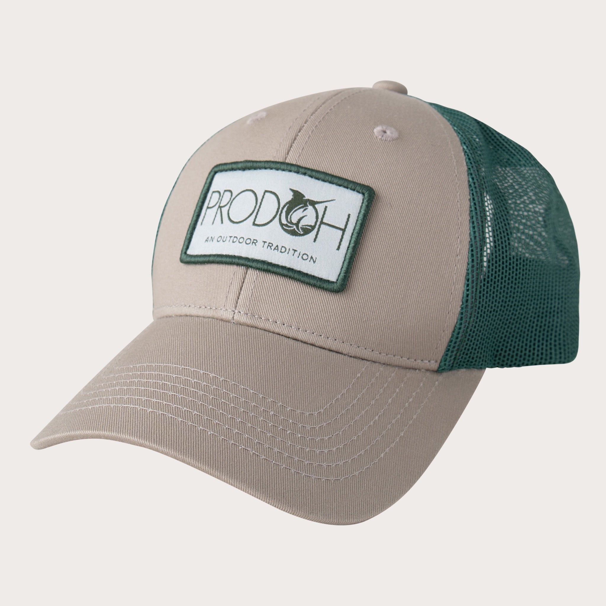 Boys' Trucker Hat in Trench Coat Tan and Green