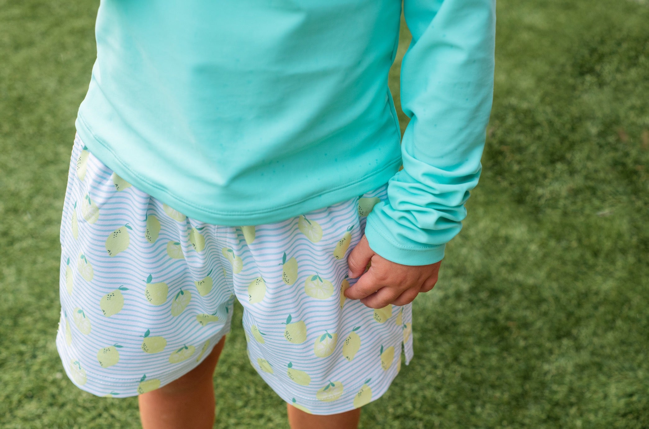 Boys' Boogie Board Lemon Stripe Print Swim Trunks – PRODOH