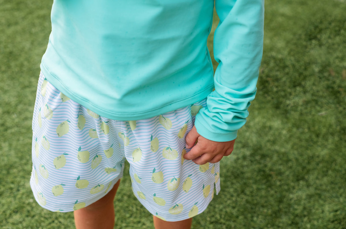anti-chafe swim trunks for young boys