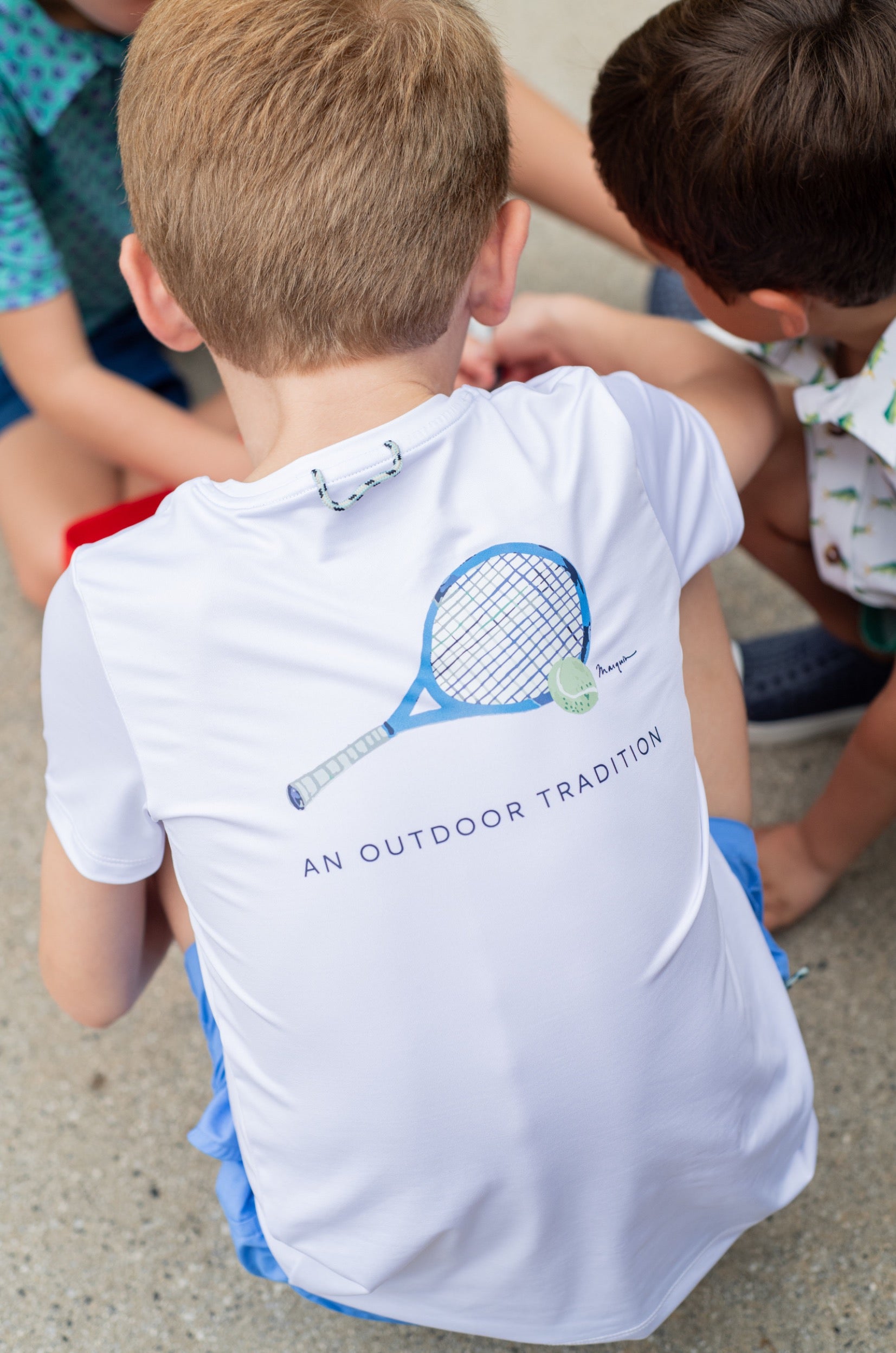 Kid's Performance Short Sleeve T-shirt - Tennis Racket Art – PRODOH