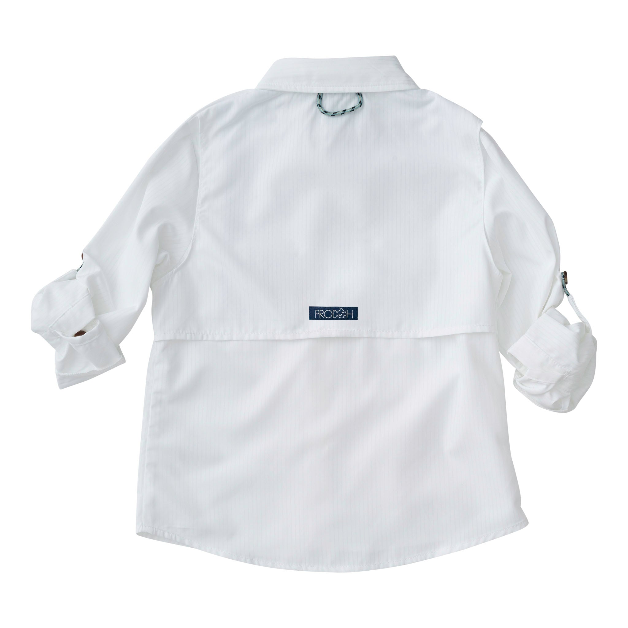 Long Sleeve Founders Kids Fishing Shirt — Bright White