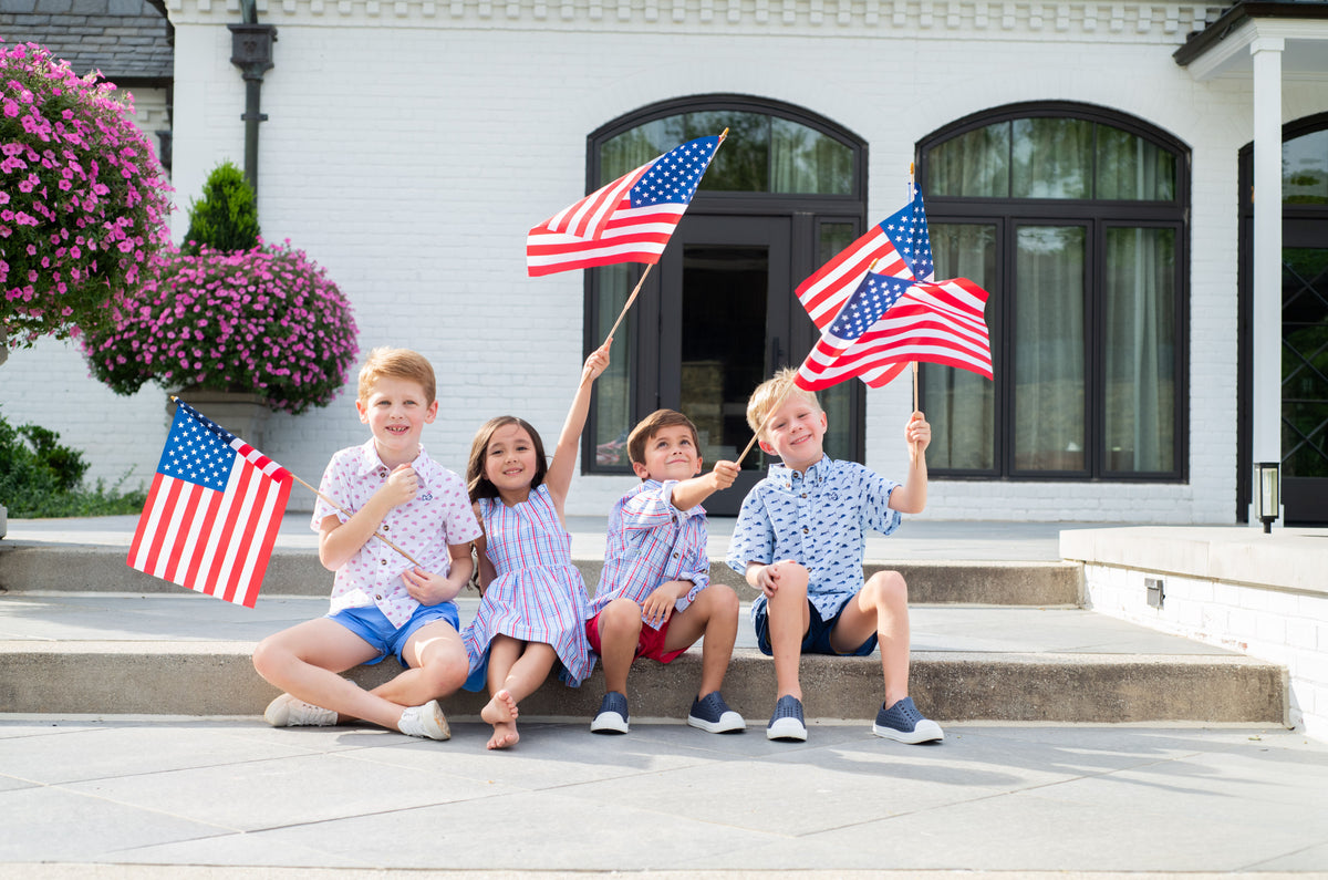 boys american flag short sleeve shirt