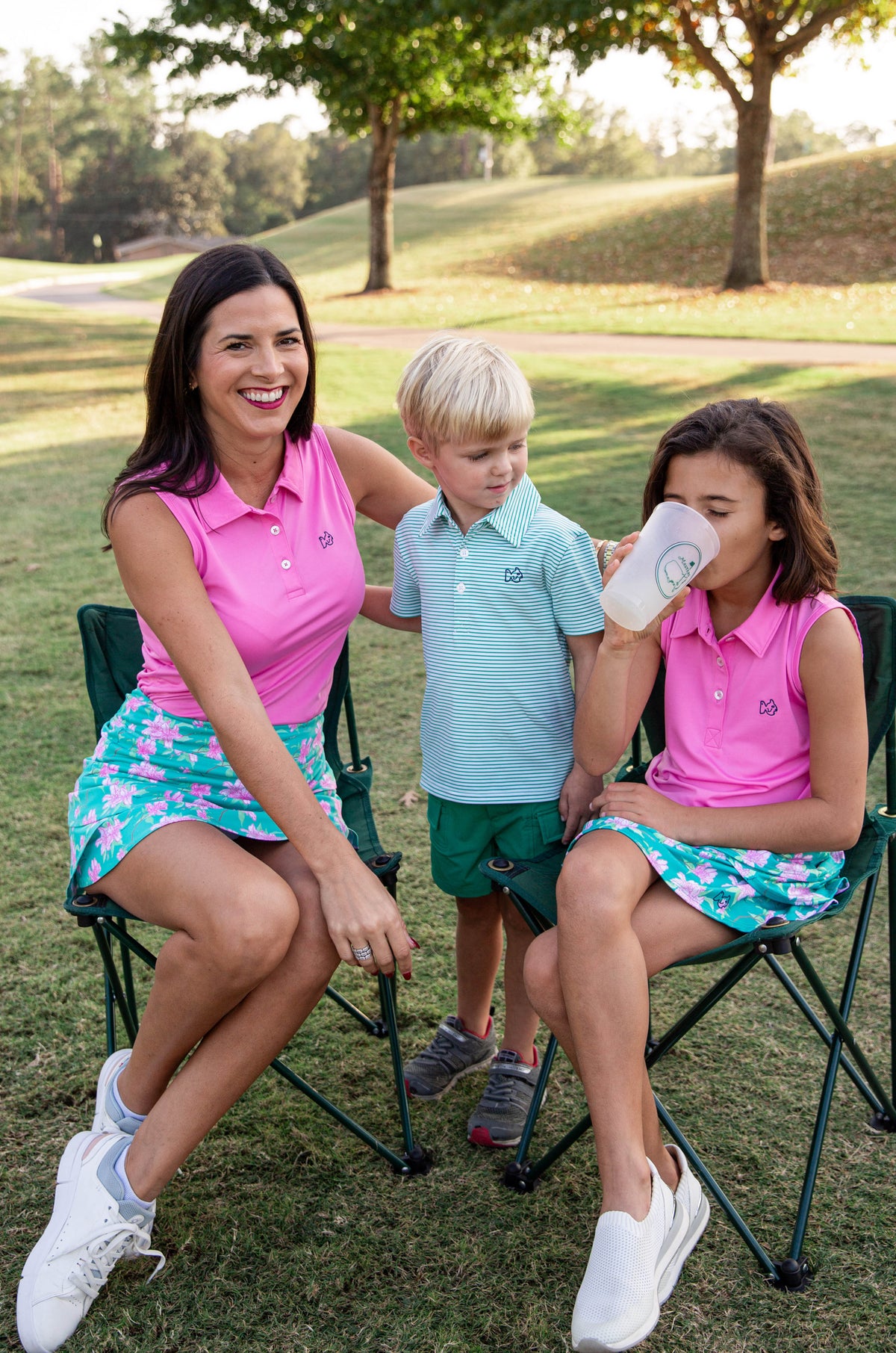 green and pink ladies Skorts