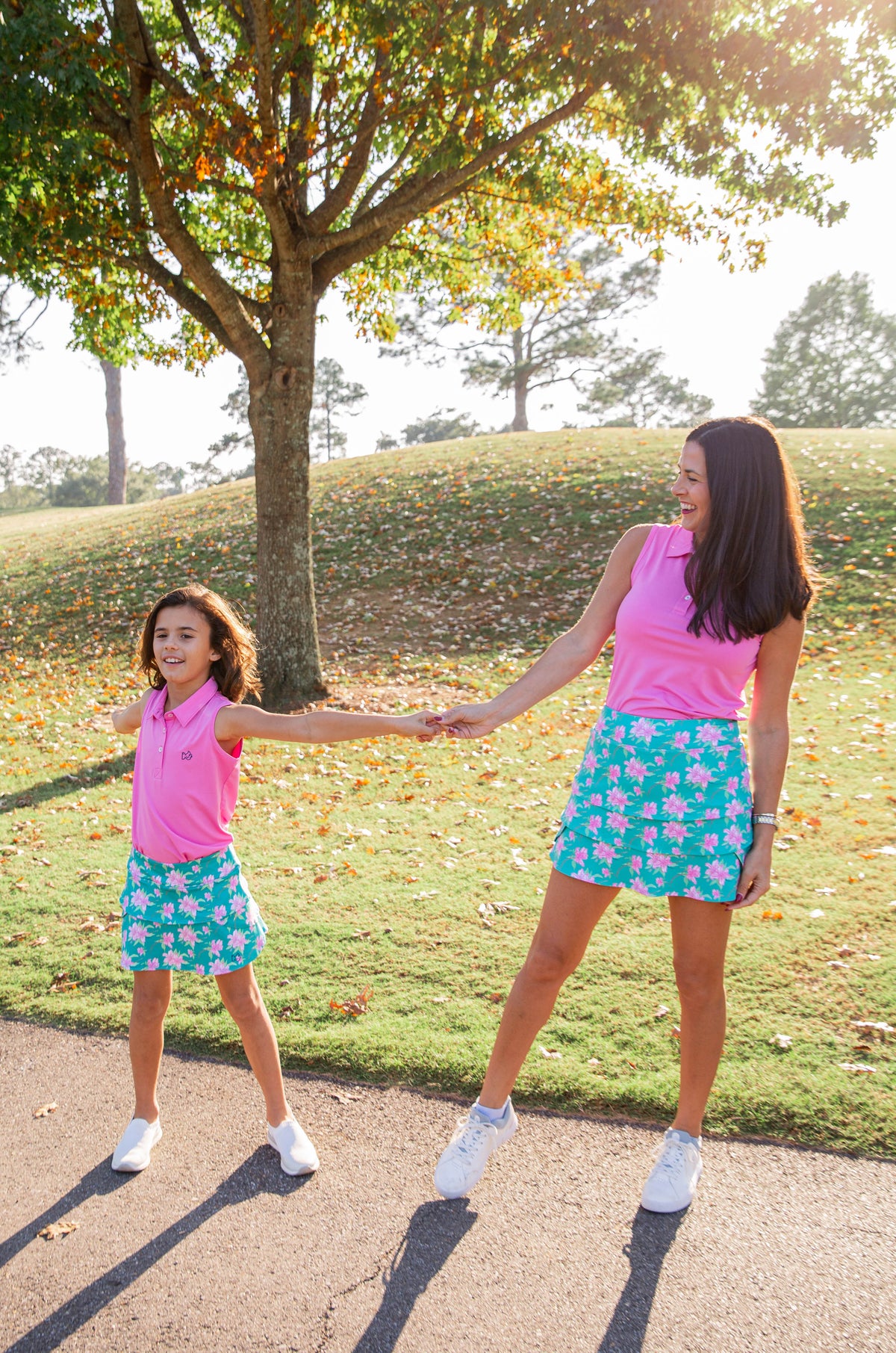 mom and daughter matching skorts