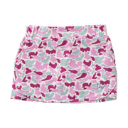 girls activewear skort in orchid purple camo