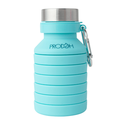 Collapsible Water Bottle with Carabiner in Tanager Turquoise PRODOH