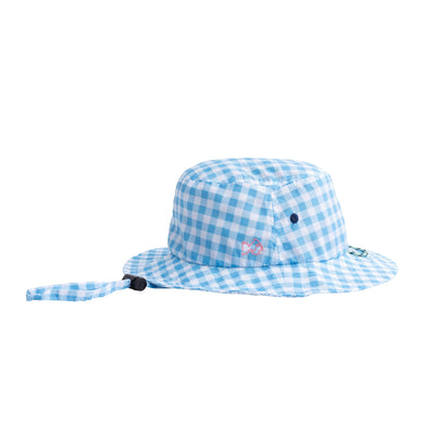 Bucket Hat in Deep Blue Gingham - PRODOH