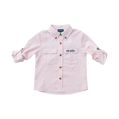 Prodoh Boys Founders Fishing Shirt - Blue & Green Plaid