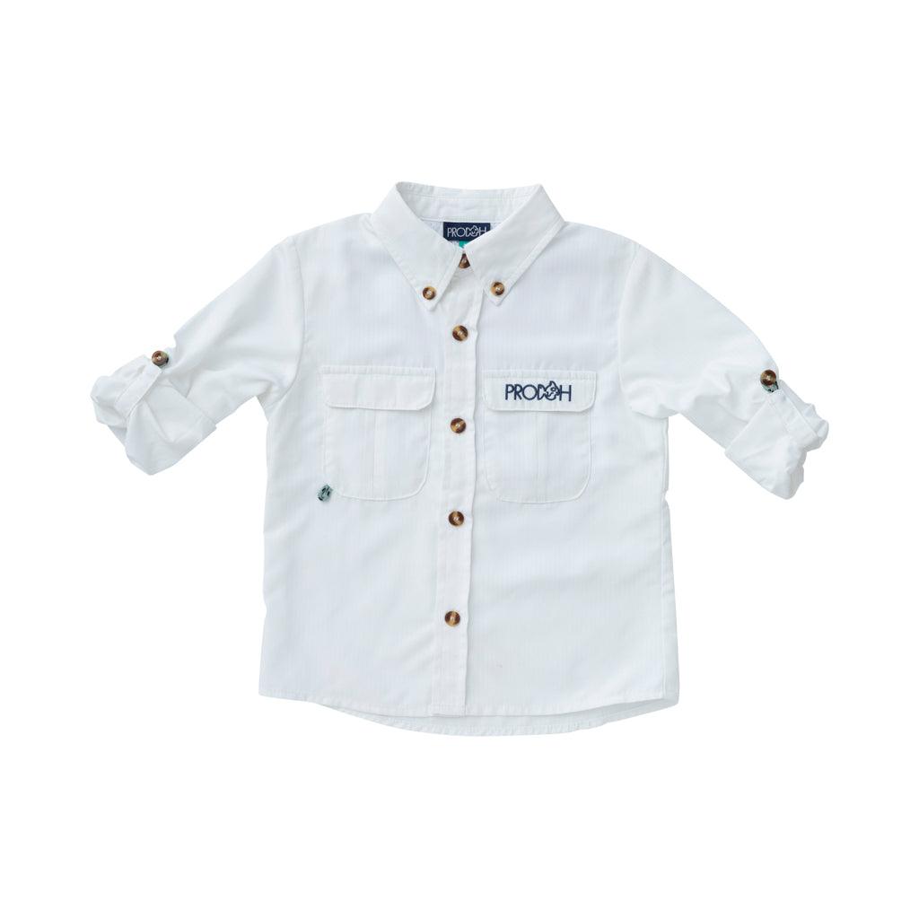Founders' solid white Fishing Shirt - PRODOH