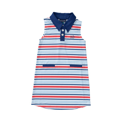 girls polo dresses in american stripe